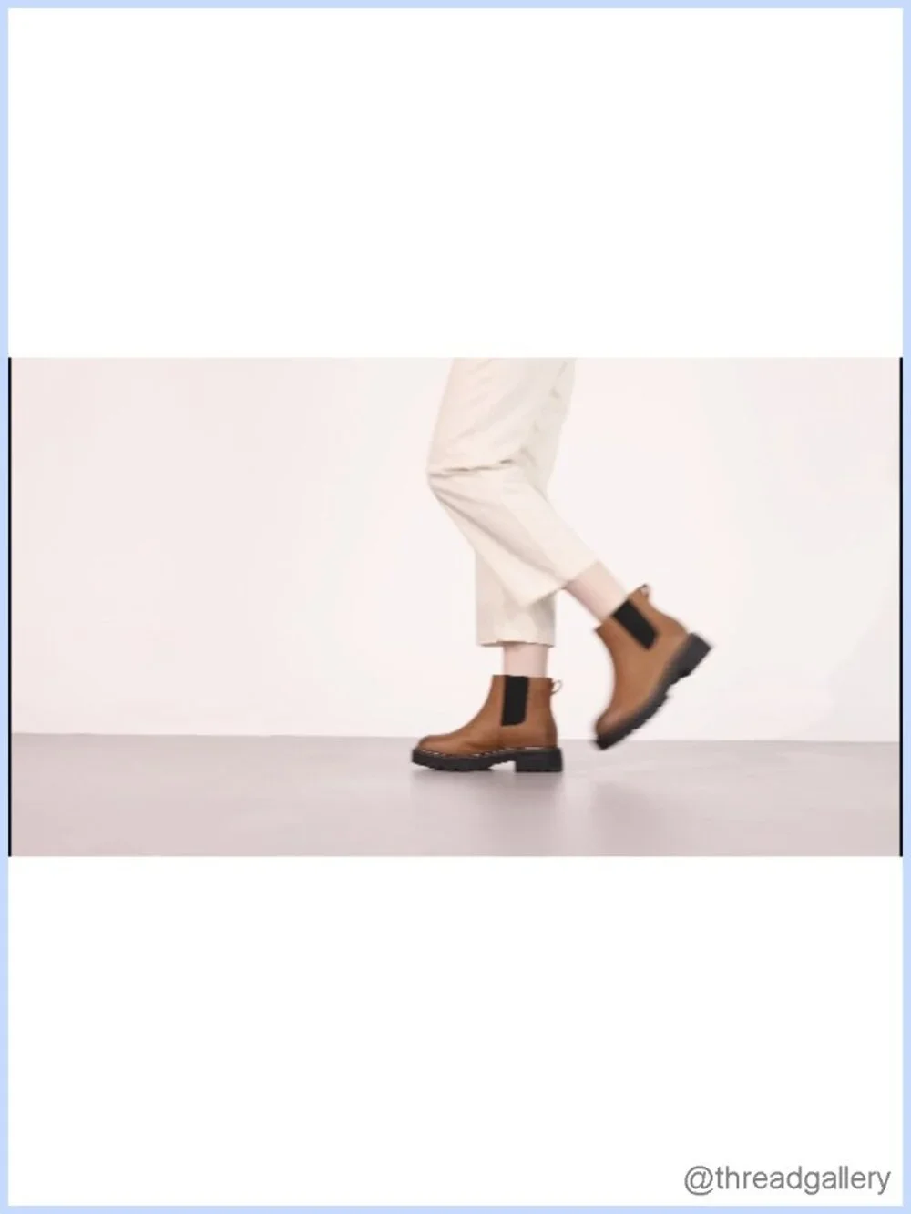 Suede Chelsea Ankle Boots Low Heel Slip On Lug Sole Elastic
